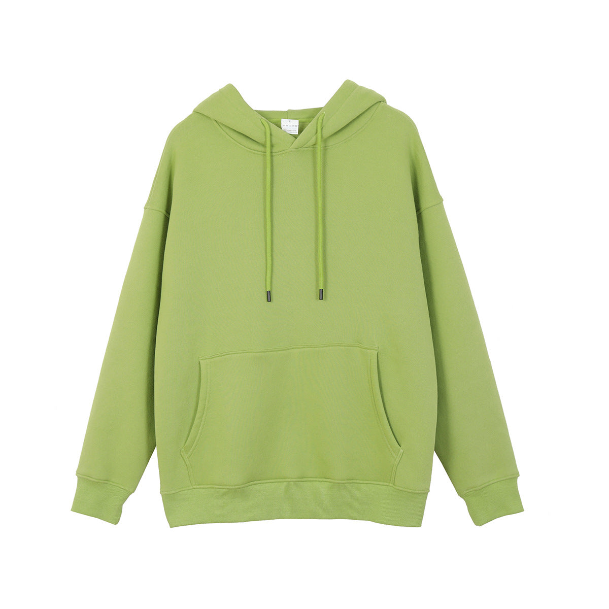 Relaxed Fit Long Fleece Plain Thick Hoodie