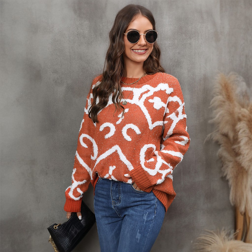 Bedruckter Pullover mit Weihnachtsmotiv