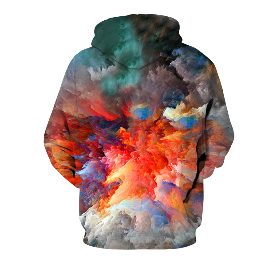 Fog Effect Printed 3D Hoodie