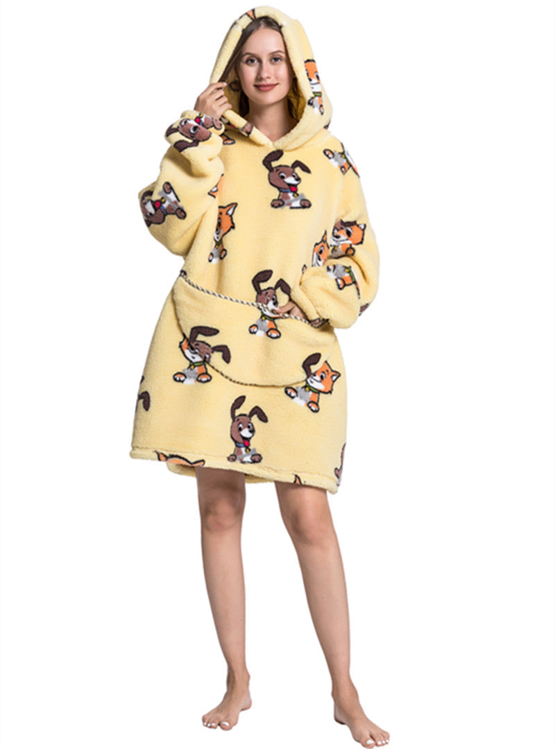 Couverture à capuche épaisse et chaude pour l'hiver