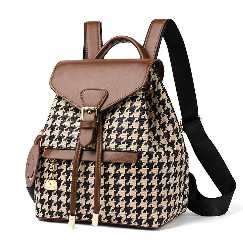 Rucksacktaschen mit Hahnentrittmuster