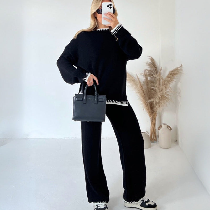 2 Pieces Knitted Long Winter Suit