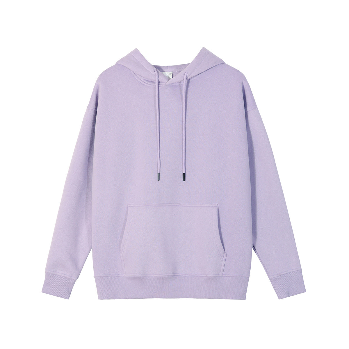 Relaxed Fit Long Fleece Plain Thick Hoodie