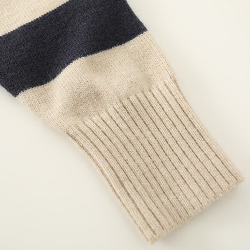 Casual Large Striped Loose Pullover Sweater