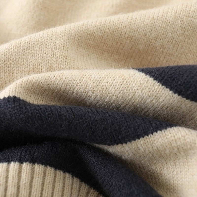 Casual Large Striped Loose Pullover Sweater