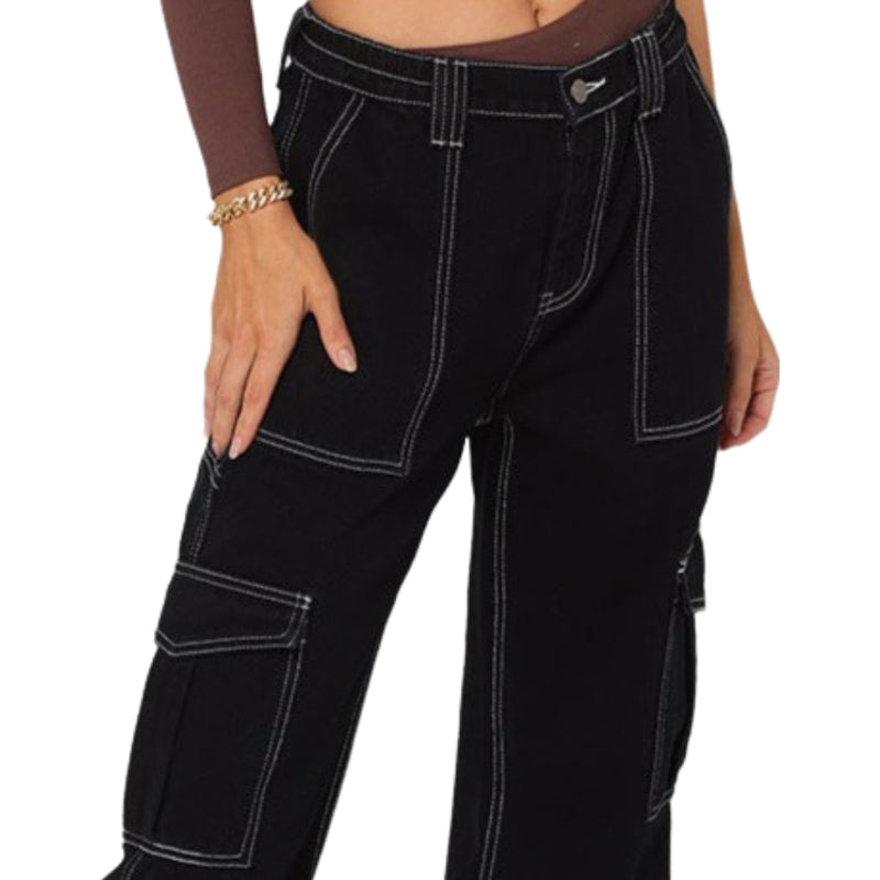 Casual Multi Pocket Cargo Jeans