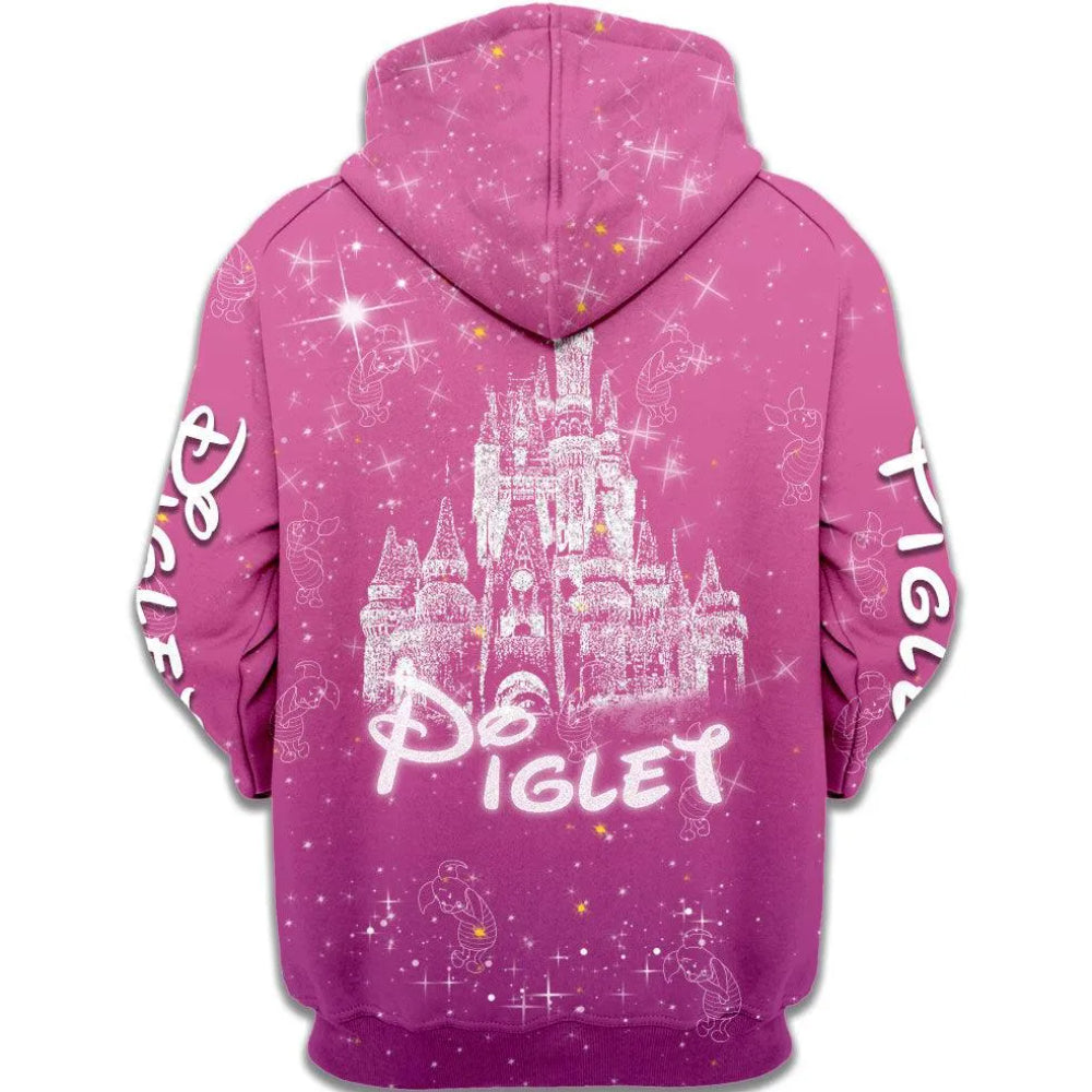 Effortless Piglet With Flower Pose Hoodie