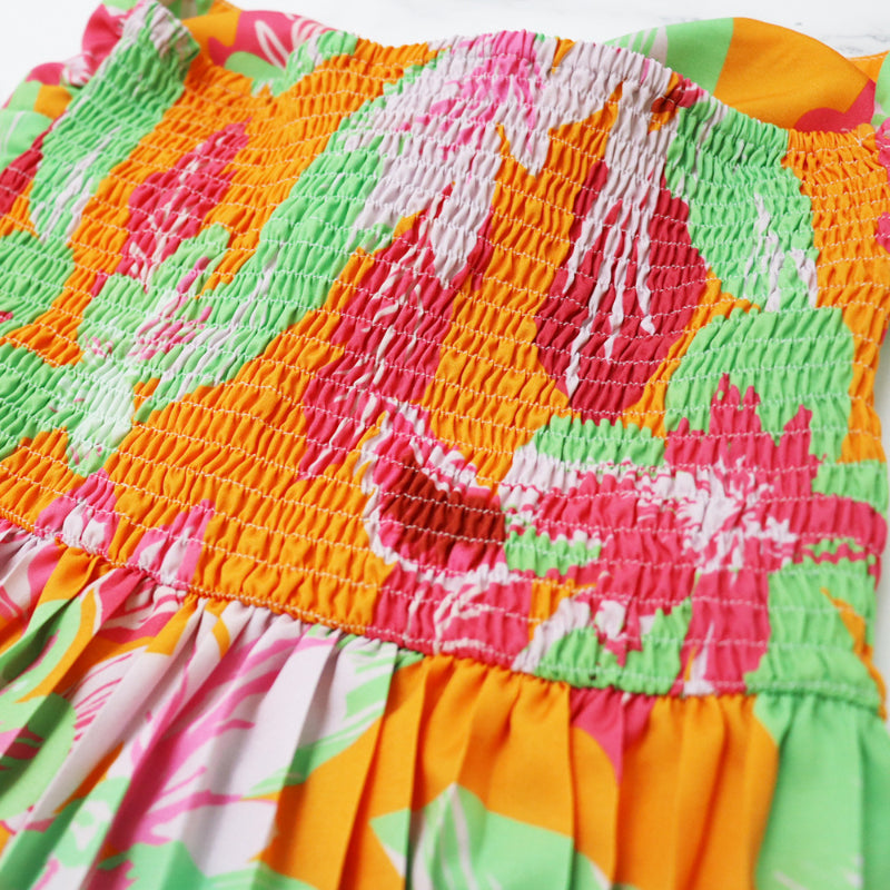 Elegant Strapless Printed Pleated Jumpsuit