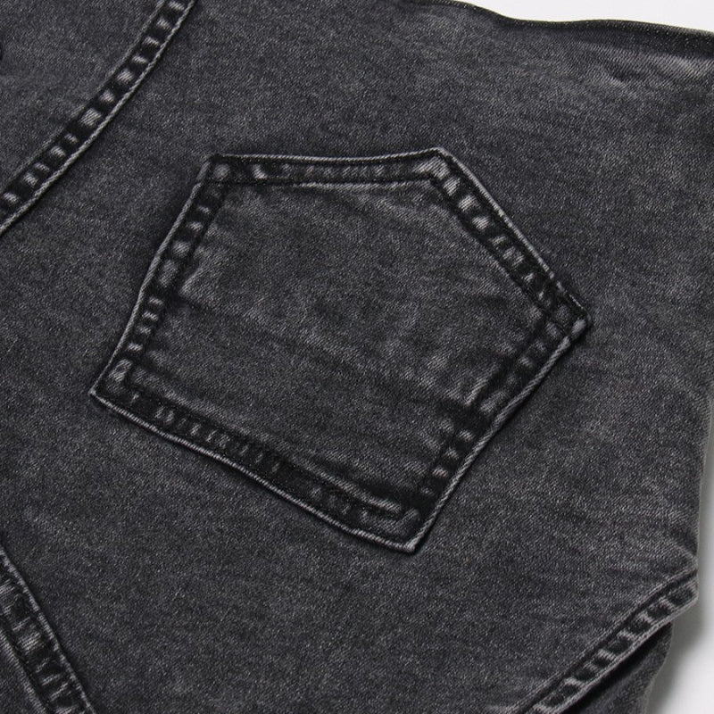 Fashionable Asymmetric Denim Shorts