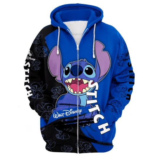 Laughing Stitch Zip Up Hoodie