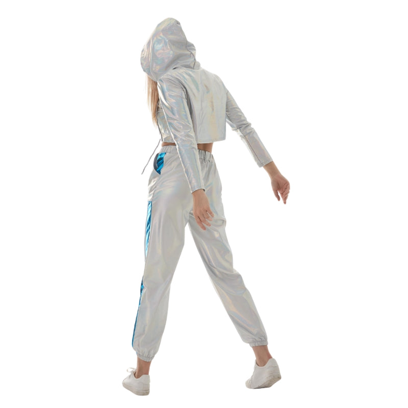 Long Sleeve Short Crop Loose Pullover Hoodie