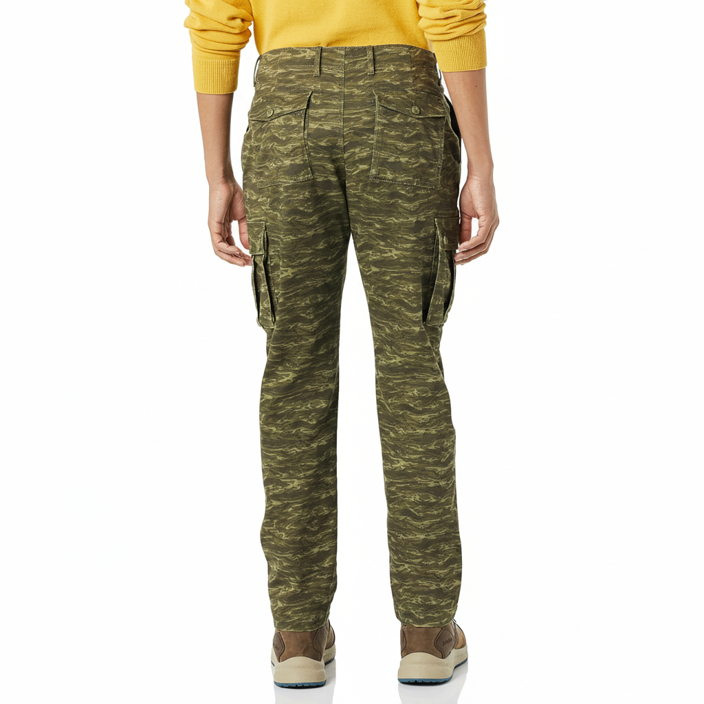 Straight Fit Stretch Cargo Pants For Men