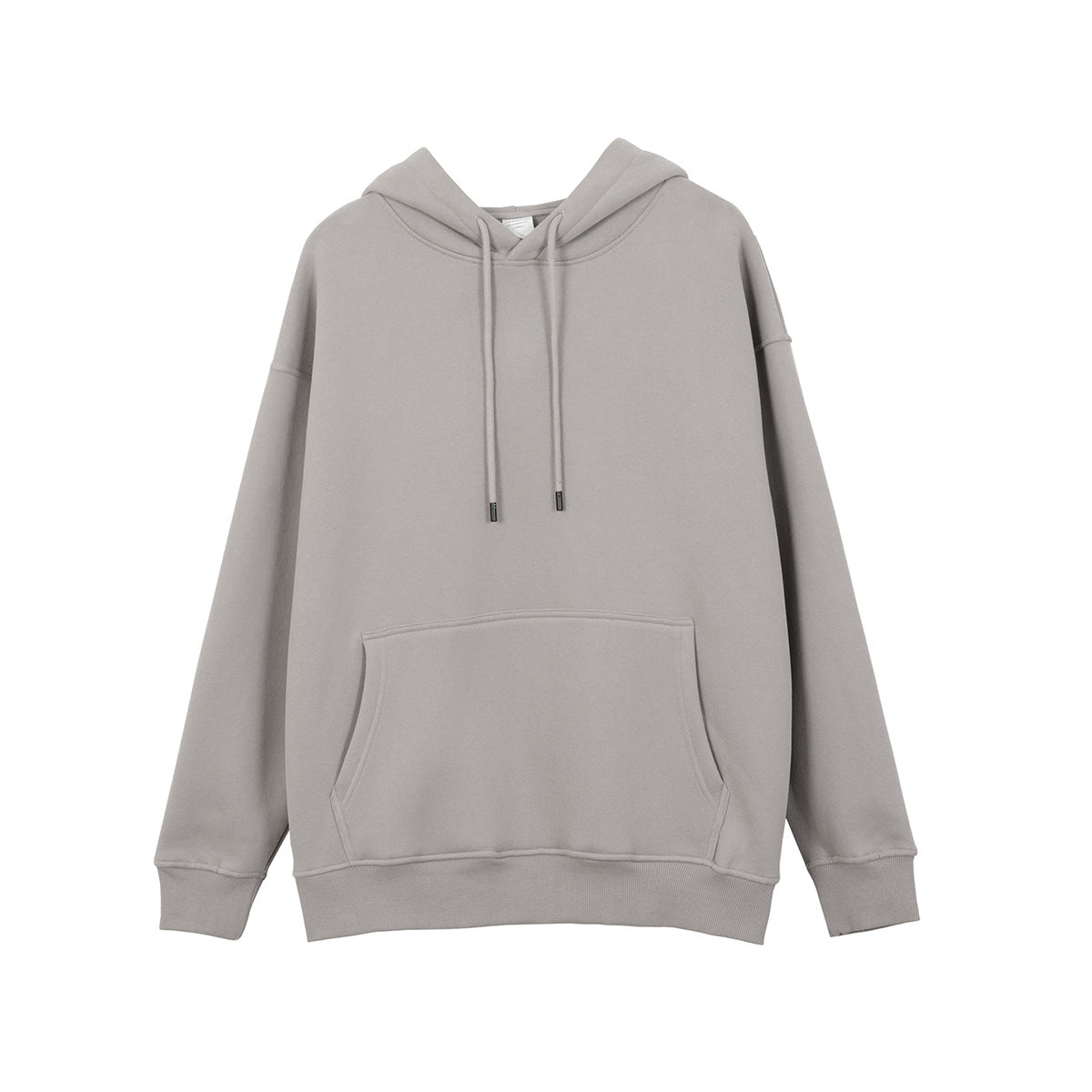 Relaxed Fit Long Fleece Plain Thick Hoodie