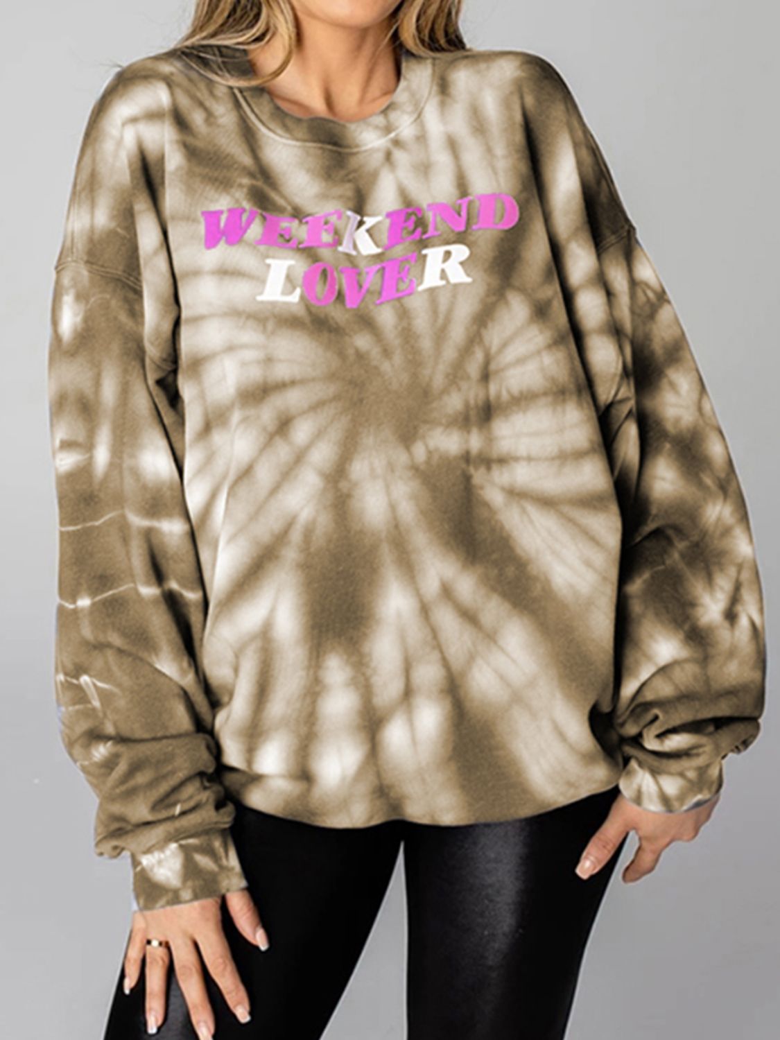 WEEKEND Tie Dye Graphic Printed Sweatshirt