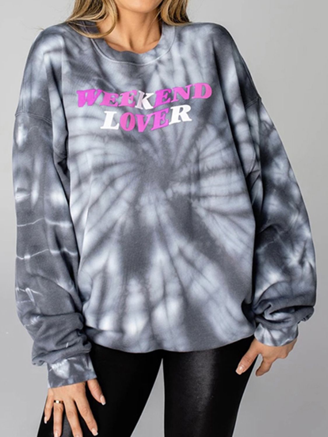 WEEKEND Tie Dye Graphic Printed Sweatshirt