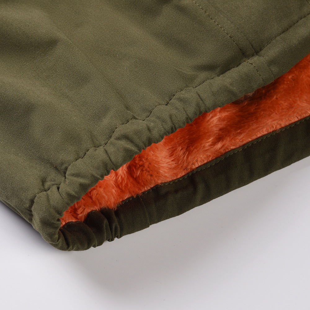 Winter Thick Mid Length Long Fur Hooded Parkas