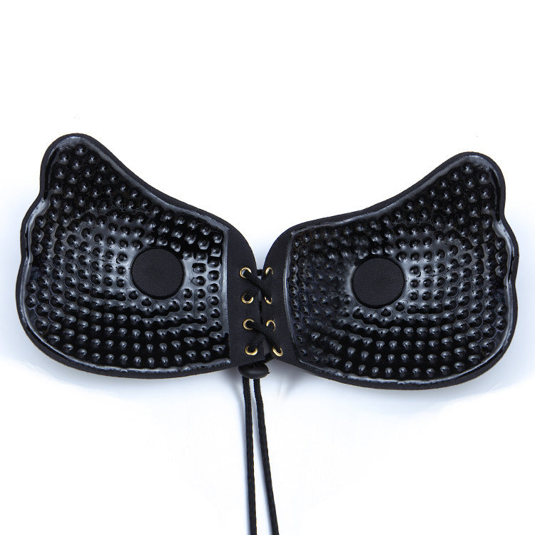 Fabric Drawstring Strapless Pad Nude Bra