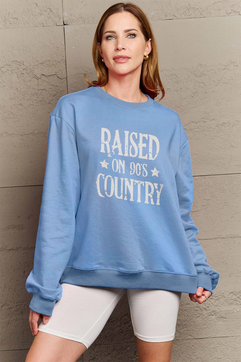 RAISED ON 90S COUNTRY Graphic Printed Sweatshirt