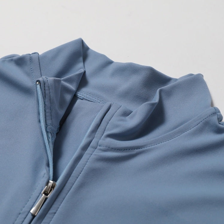 Combinaison de yoga à manches longues et fermeture éclair