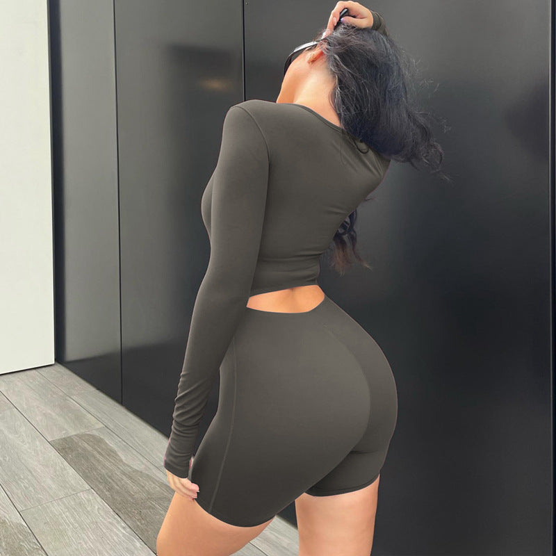 Long Sleeve Sport Yoga Romper