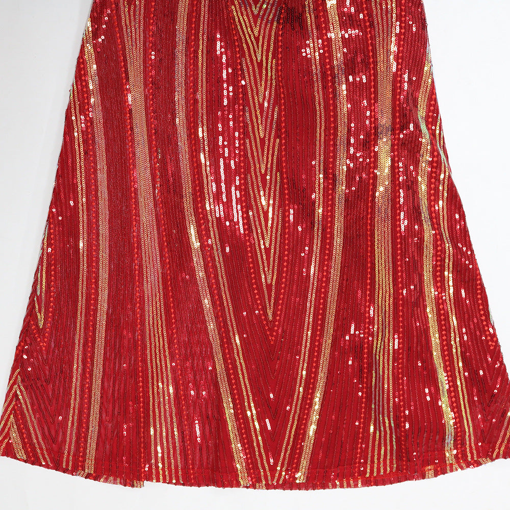 Slim-Fit-Partykleid mit Pailletten