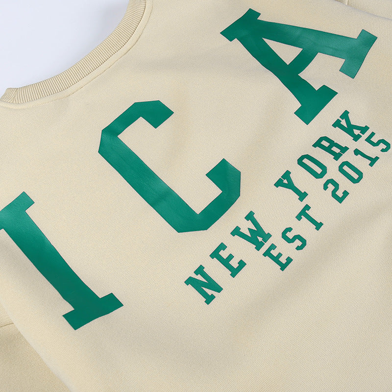 CHICAGO NEWYORK Printed Loose Sweatshirt