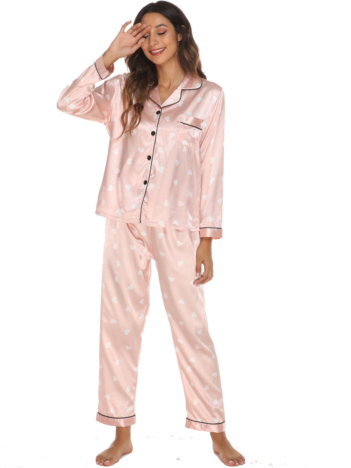 Long Sleeve Home Wear Pajamas Suit