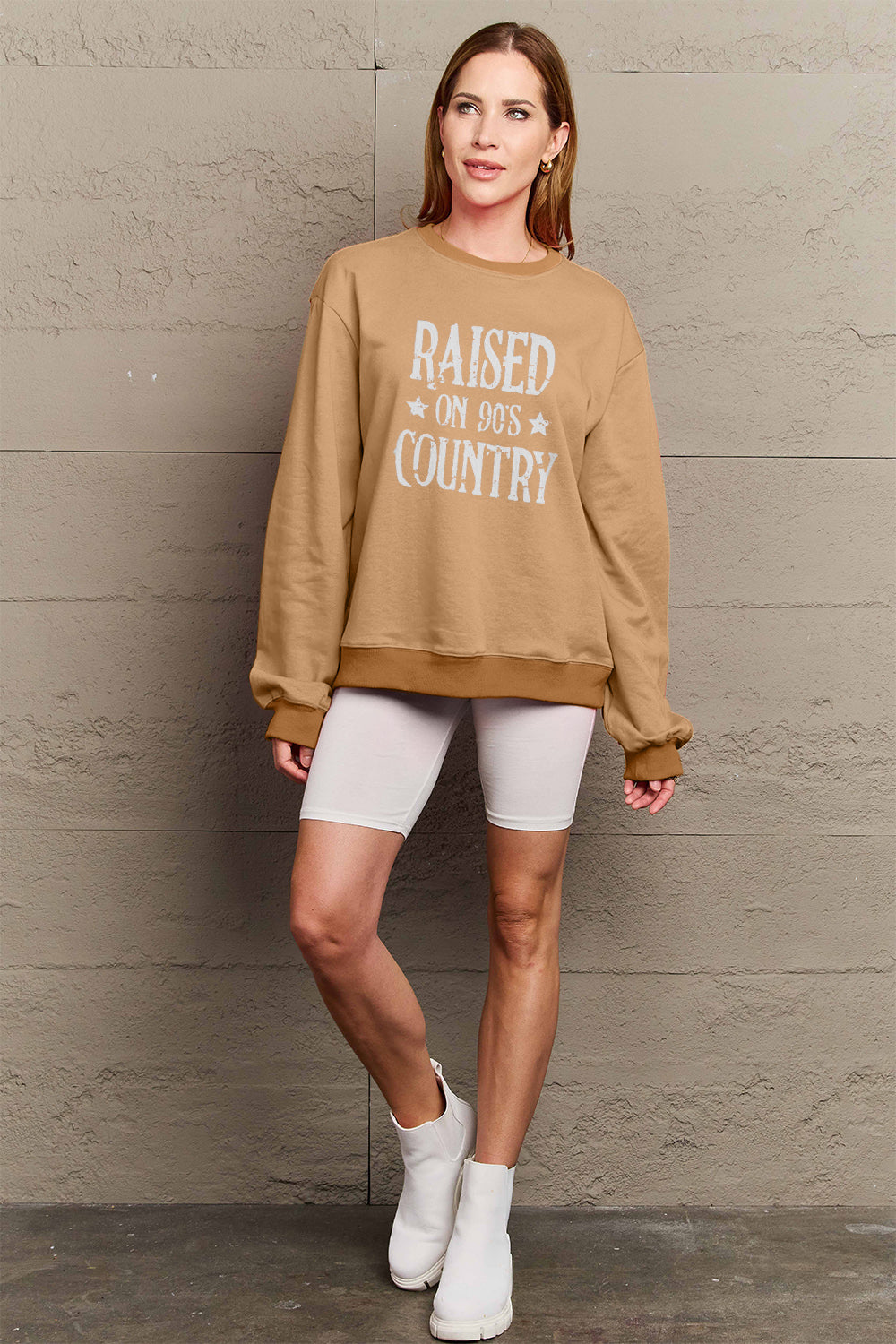 RAISED ON 90S COUNTRY Graphic Printed Sweatshirt