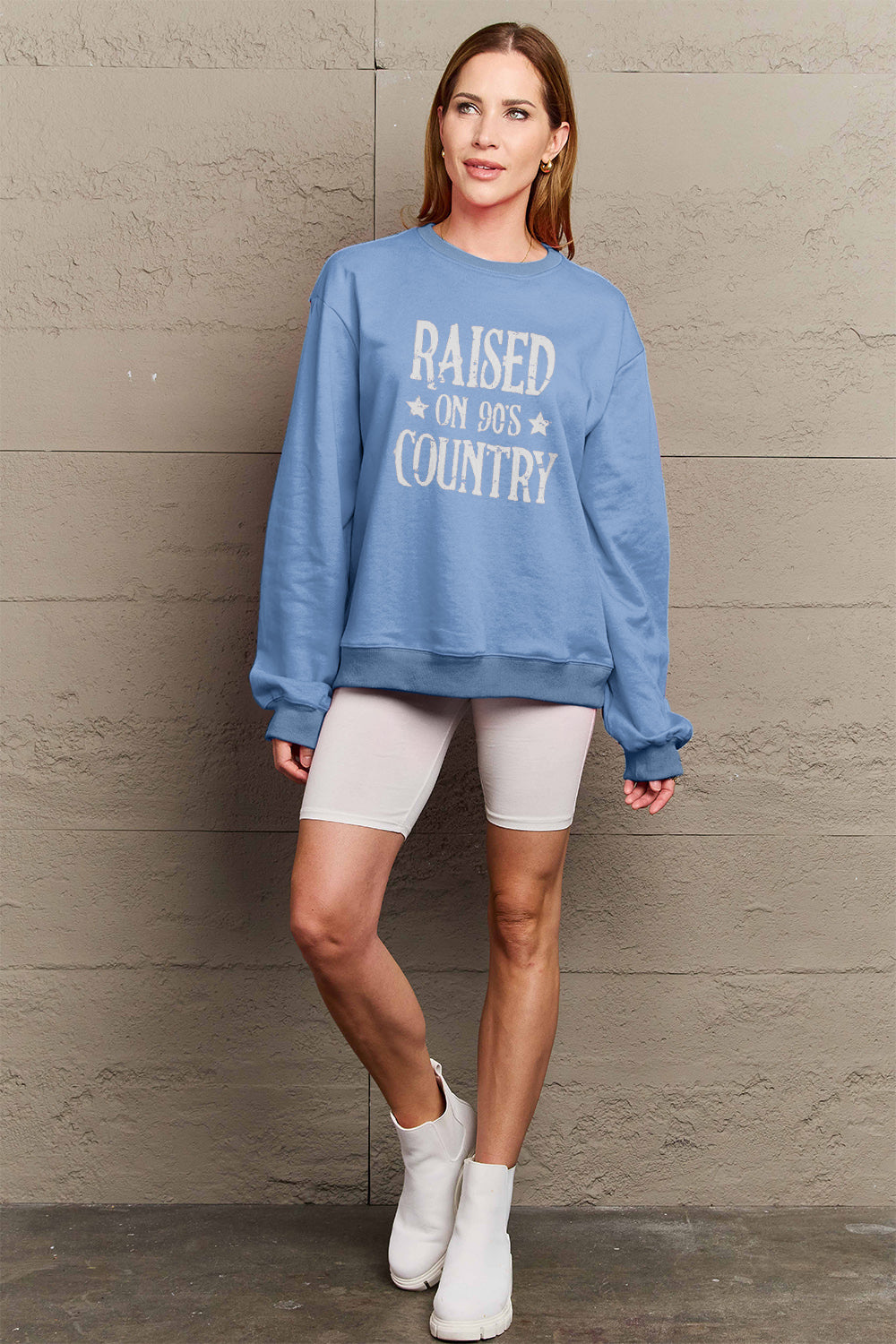 RAISED ON 90S COUNTRY Graphic Printed Sweatshirt