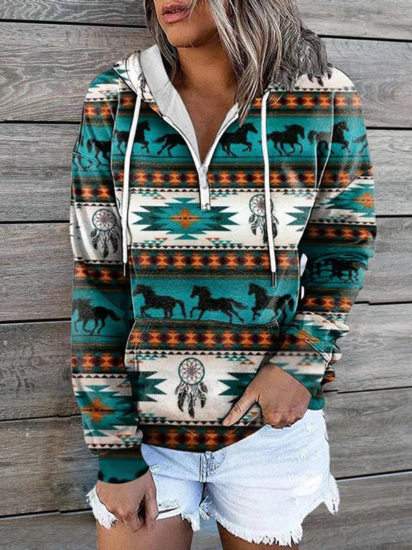 Ethnic Tribal Printed Sweater Hoodie