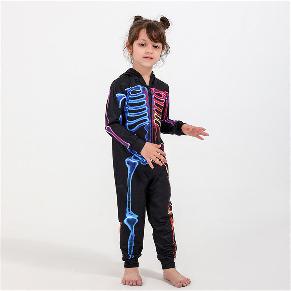 Radiant Halloween Family Matching Hoodie Jumpsuit Set