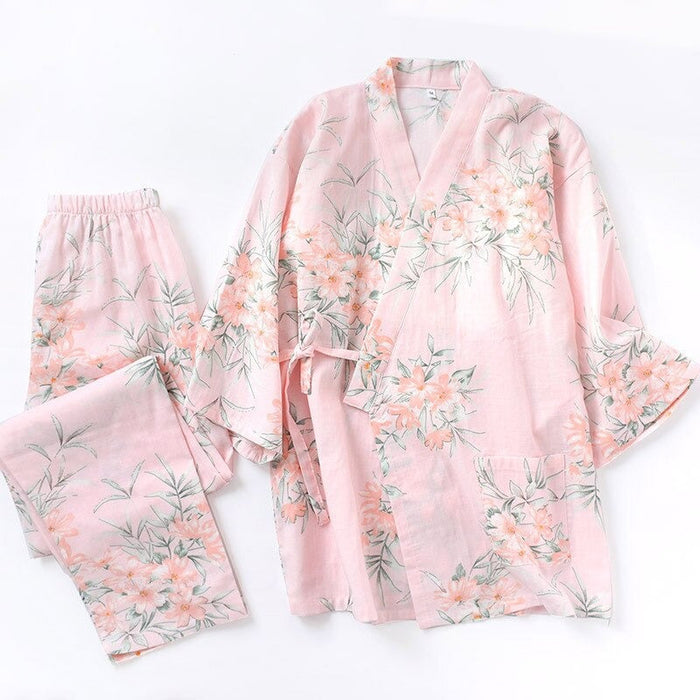 Pyjamas de salon de pantalons de style japonais pour les femmes