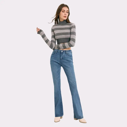 Casual Bootcut Stretchable Jeans For Women