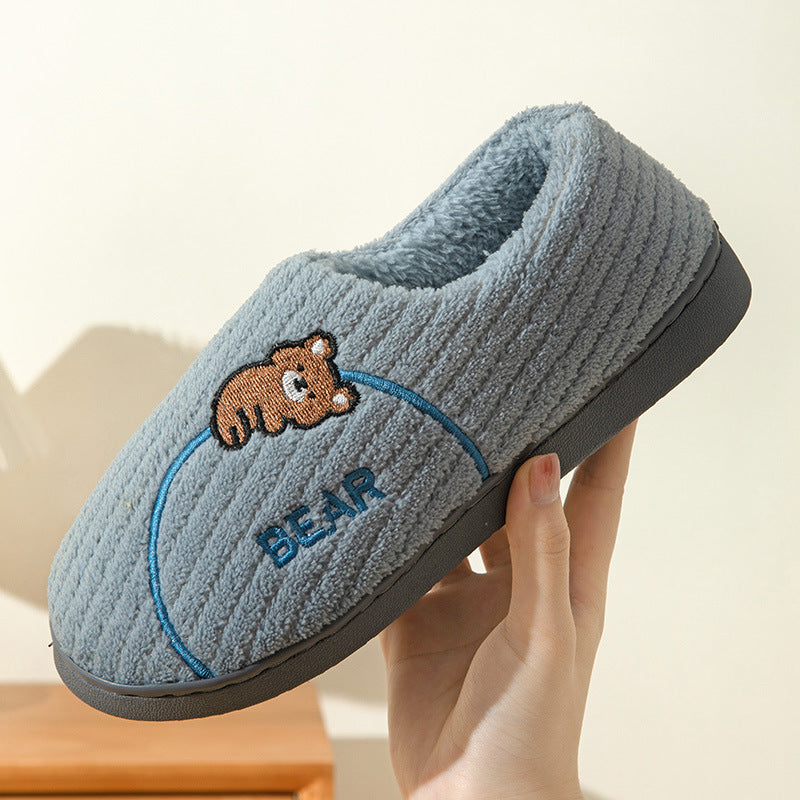 Bear Fuzzy Plush Winter Shoes