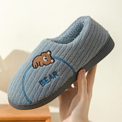 Bear Fuzzy Plush Winter Shoes