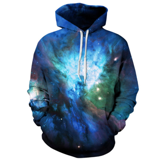 Sweat à capuche 3D imprimé Deep Dark Galaxy