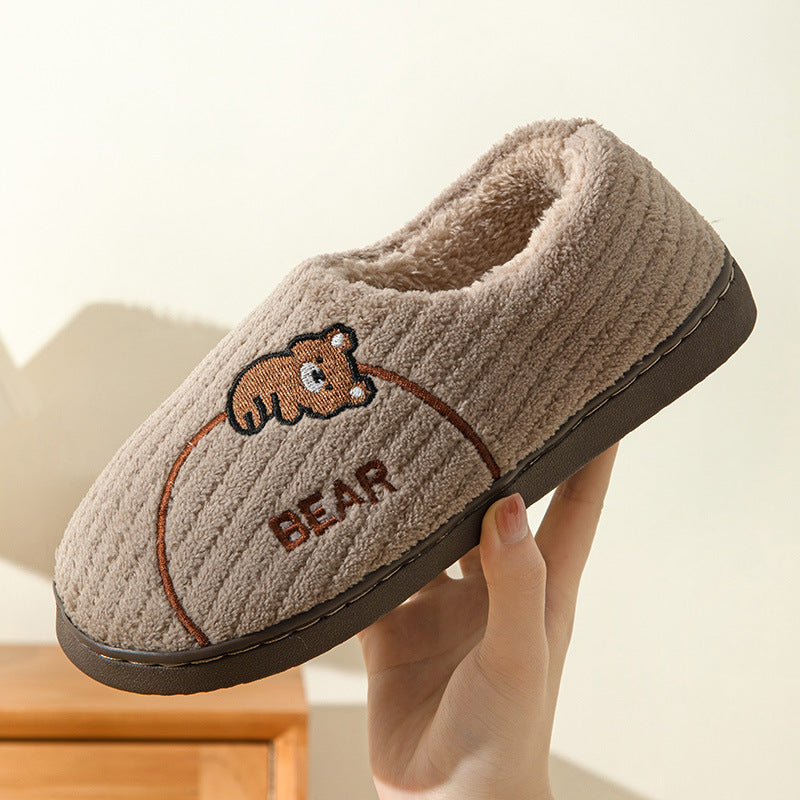 Bear Fuzzy Plush Winter Shoes