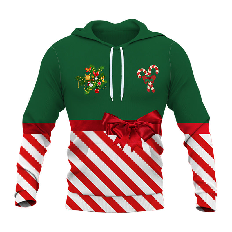 Bedruckte klassische 3D-Hoodie-Kollektion mit Weihnachtsmann und Weihnachtsmann