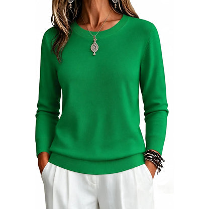 Classic Fall Long Sleeve Knit Top For Women