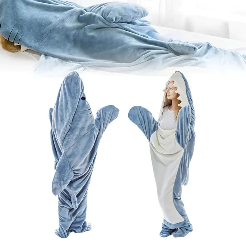 Snug Hooded Shark Blanket