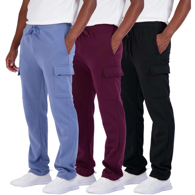 Pack Of 3 Tech Fleece Cargo Sweatpants With Multi Pocket Design For Men