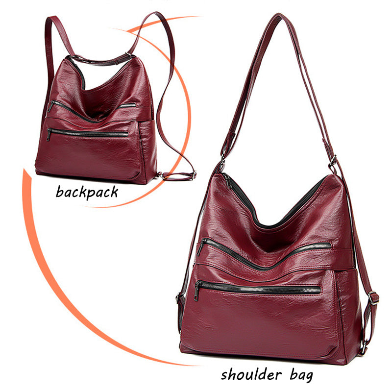 Multiple Zipper Adjustable Backpacks