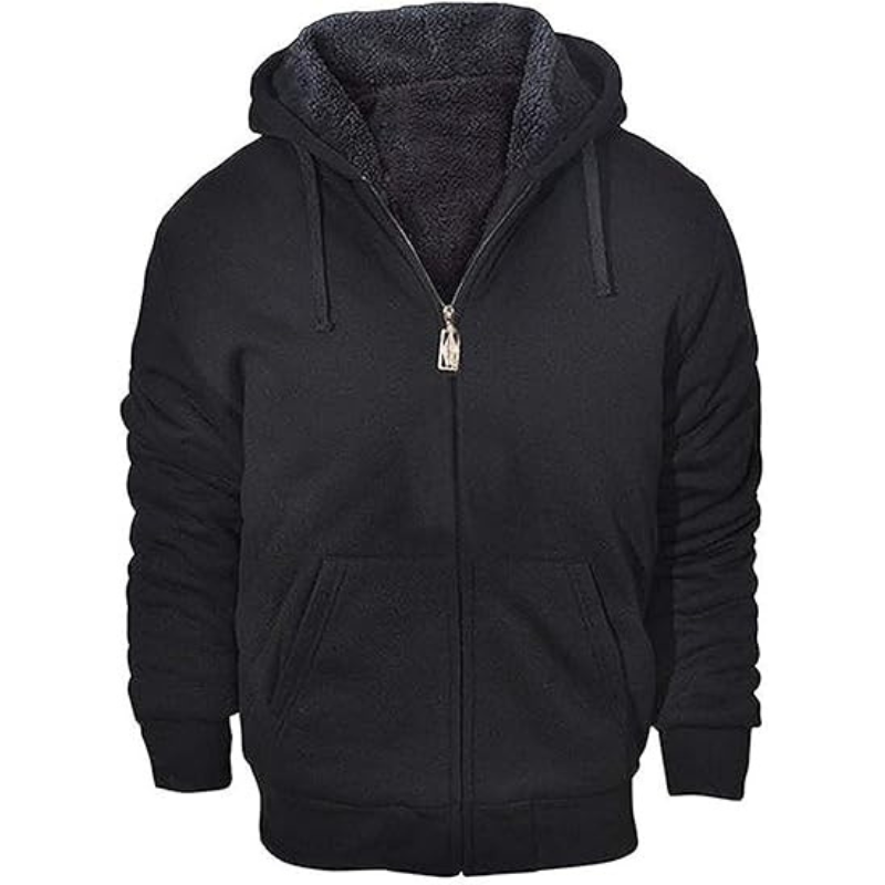 Heavyweight Fleece Full Zip Up Sherpa Lined Sweatshirt For Men