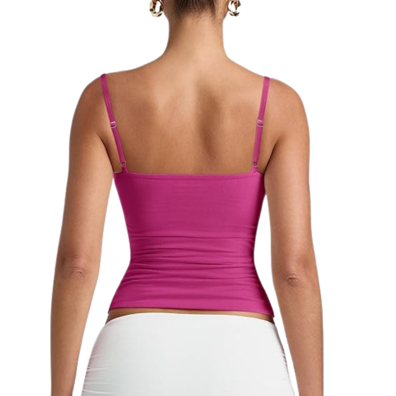 Double Lined Adjustable Cami Tank Top For Women