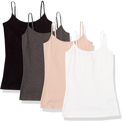 Slim Stretch Camisole 4 Pack With Adjustable Straps