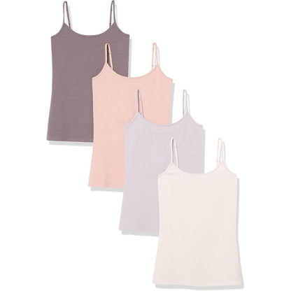 Slim Stretch Camisole 4 Pack With Adjustable Straps