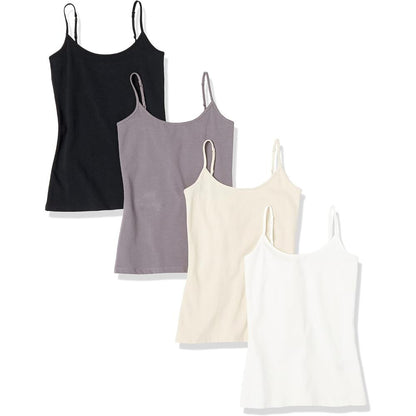 Slim Stretch Camisole 4 Pack With Adjustable Straps