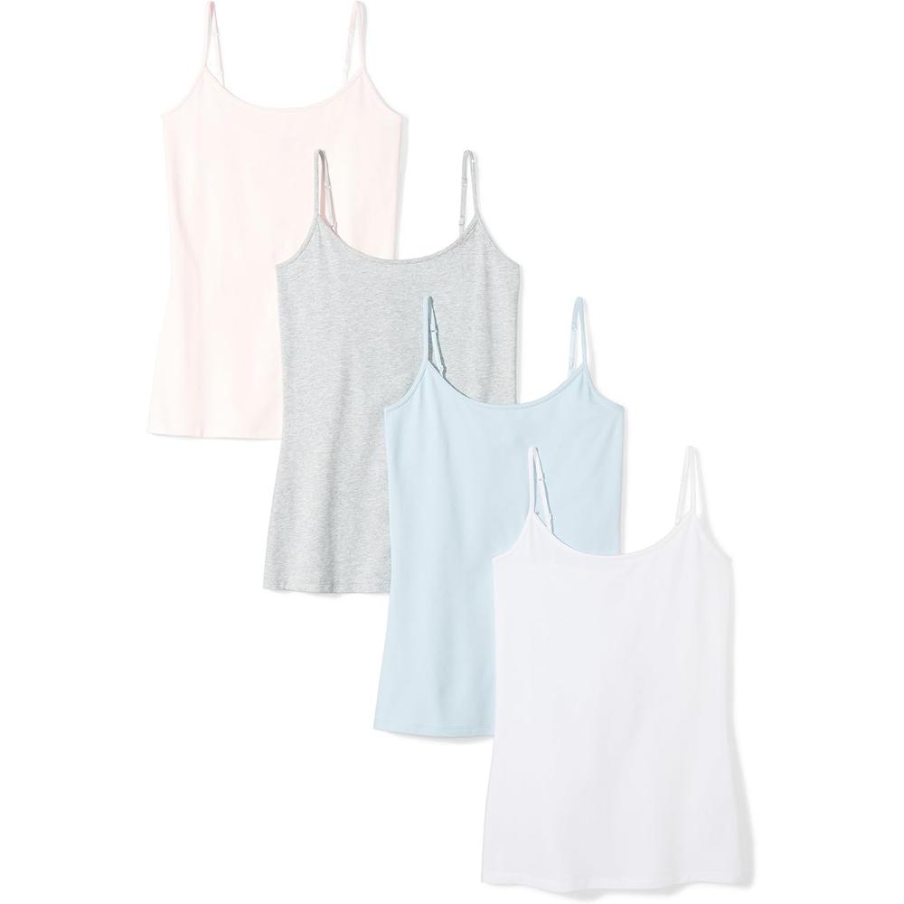 Slim Stretch Camisole 4 Pack With Adjustable Straps