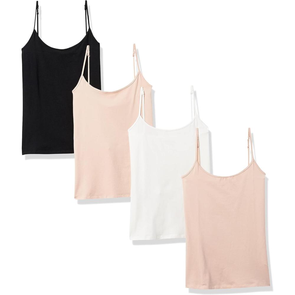 Slim Stretch Camisole 4 Pack With Adjustable Straps