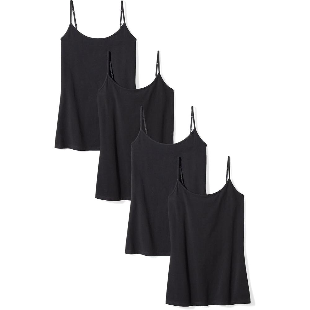 Slim Stretch Camisole 4 Pack With Adjustable Straps